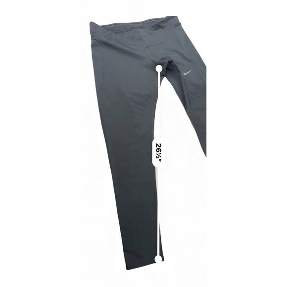 Nike Womens Dri Fit Tech Tights Drawstring Pockets Mesh Ankle Zippers Black Sz M - Picture 15 of 16